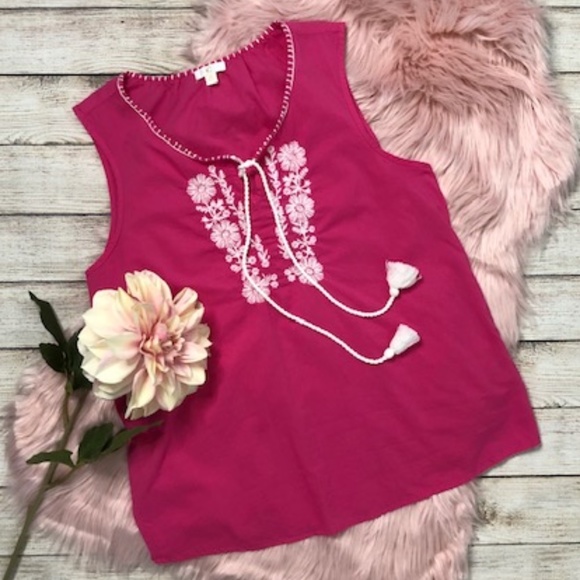 Charming Charlie Tops - CHARMING CHARLIE Women's Pink Sleeveless Top